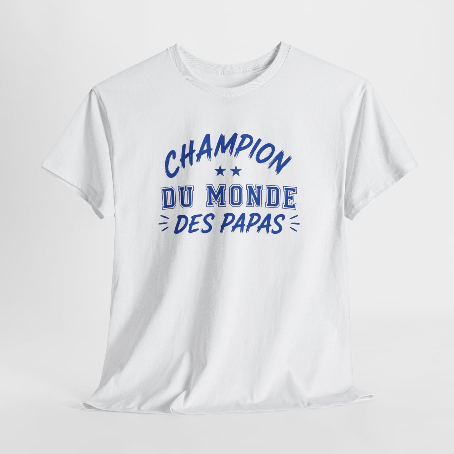 T-Shirt Papa Humour – Champion du Monde des Papas – Tee Shirt Drôle Homme Cadeau Papa