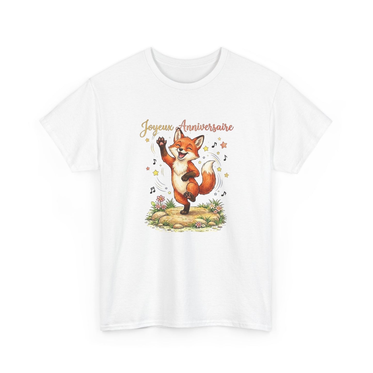Tee Shirt Homme et Femme Anniversaire Renard Rigolo Animal Mignon Cadeau Original Humour Fête