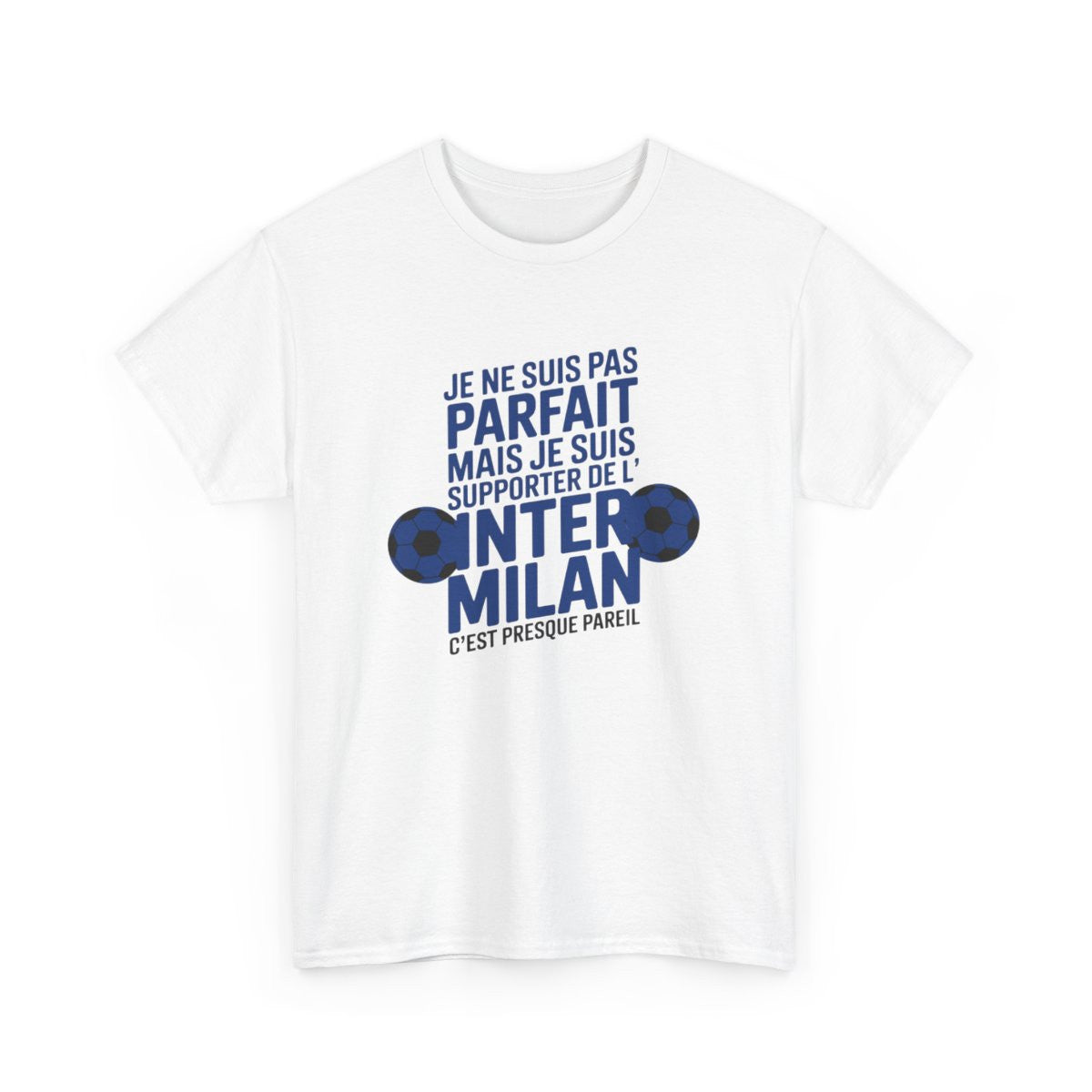 T-shirt Supporter Inter Milan Humour – Tee Shirt Foot Homme Blanc Gris – Cadeau Fan Football S à 3XL