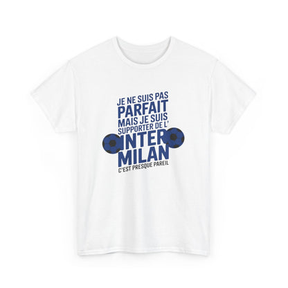 T-shirt Supporter Inter Milan Humour – Tee Shirt Foot Homme Blanc Gris – Cadeau Fan Football S à 3XL