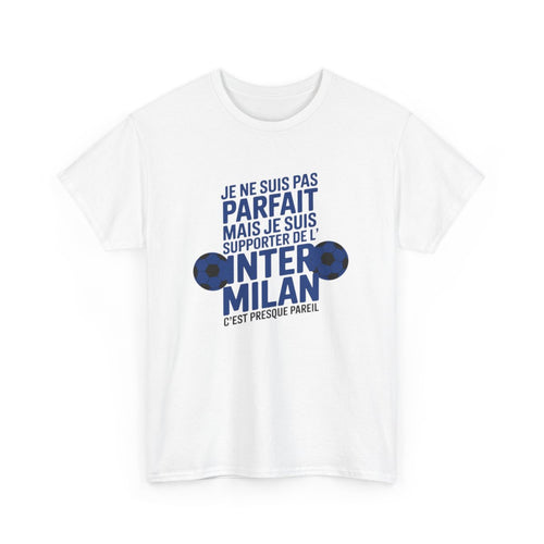 T-shirt Supporter Inter Milan Humour – Tee Shirt Foot Homme Blanc Gris – Cadeau Fan Football S à 3XL