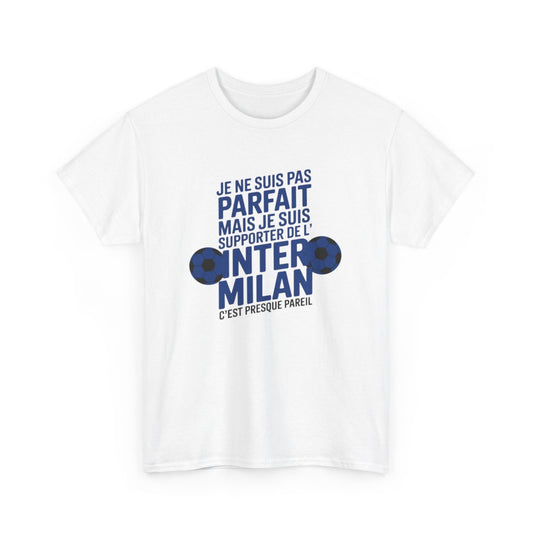 T-shirt Supporter Inter Milan Humour – Tee Shirt Foot Homme Blanc Gris – Cadeau Fan Football S à 3XL