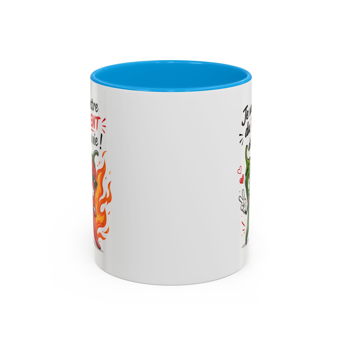 Mug Je Vais Mettre du Piment dans ta Vie – Tasse Humour Piment – Cadeau Drôle et Original Homme Femme Noir Bleu Rouge