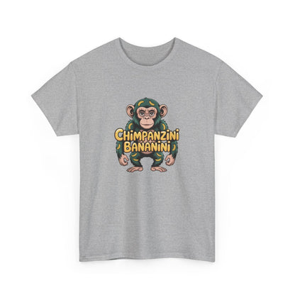 T-shirt Chimpanzini Bananini – Tee Shirt Singe Humour Cartoon Blanc Gris – Design Marrant S à 3XL