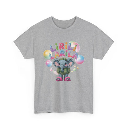 T-shirt Lirili Larila Éléphant Cactus – Tee Shirt Mignon Kawaii Humour Blanc Noir Gris – Unisexe S à 3XL