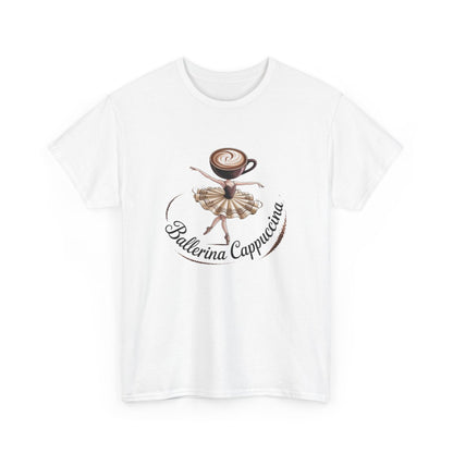 T-shirt Ballerina Cappuccino – Tee Shirt Danseuse Tasse Café Blanc Gris – Design Original Caféiné S à 3XL