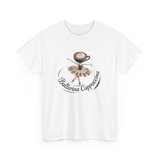 T-shirt Ballerina Cappuccino – Tee Shirt Danseuse Tasse Café Blanc Gris – Design Original Caféiné S à 3XL