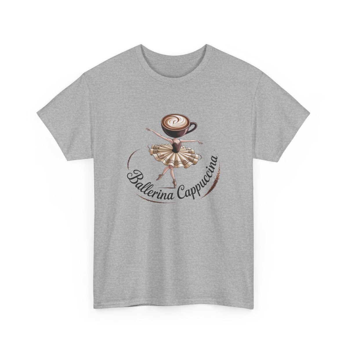 T-shirt Ballerina Cappuccino – Tee Shirt Danseuse Tasse Café Blanc Gris – Design Original Caféiné S à 3XL
