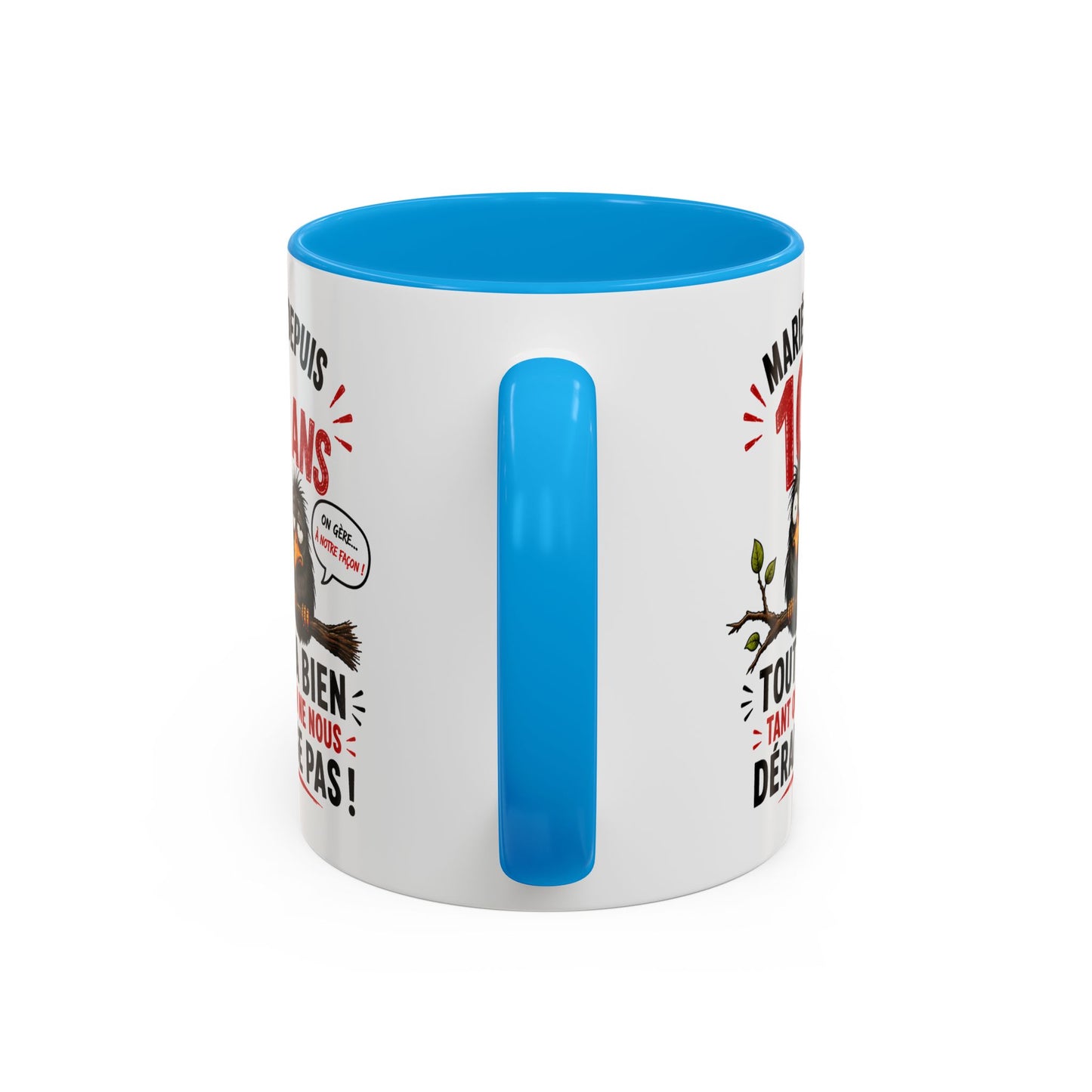 Tasse Mariés Depuis 10 Ans – Mug Humour Anniversaire de Mariage Homme Femme – Cadeau Couple 10 Ans de Mariage 325 ml