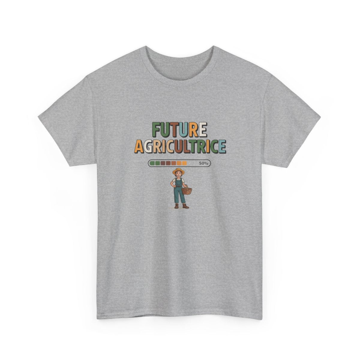 T-shirt Future Agricultrice Fille – Tee Shirt Métier Rêvé Enfant Blanc Gris – Design Ferme et Nature S à 3XL