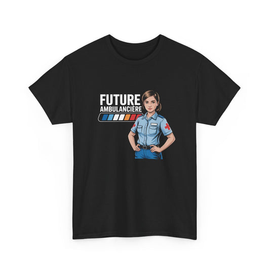 T-shirt Future Ambulancière Femme – Tee Shirt Noir Urgence Croix Rouge – Métier Secouriste Médical S à 3XL