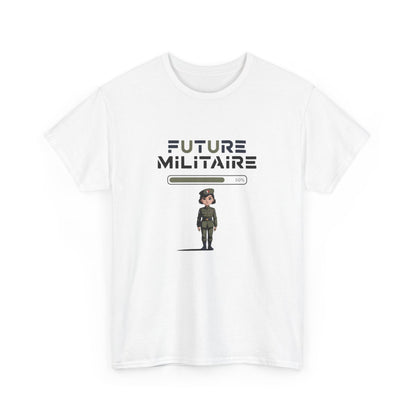 T-shirt Future Militaire Femme – Tee Shirt Blanc Gris Métier Armée Française – Design Uniforme Patriote S à 3XL