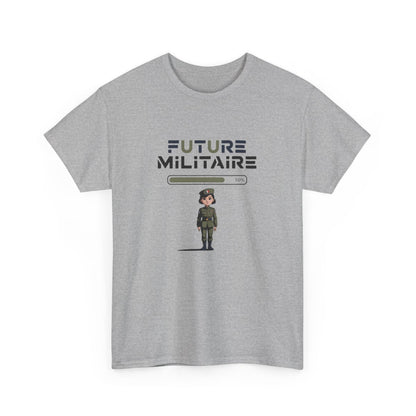T-shirt Future Militaire Femme – Tee Shirt Blanc Gris Métier Armée Française – Design Uniforme Patriote S à 3XL
