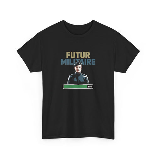 T-shirt Futur Militaire Homme – Tee Shirt Noir Armée Française – Design Uniforme Vocation Défense S à 3XL