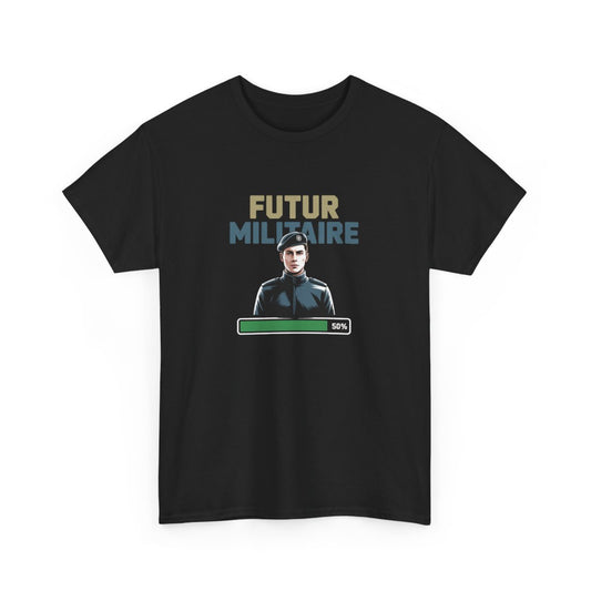T-shirt Futur Militaire Homme – Tee Shirt Noir Armée Française – Design Uniforme Vocation Défense S à 3XL