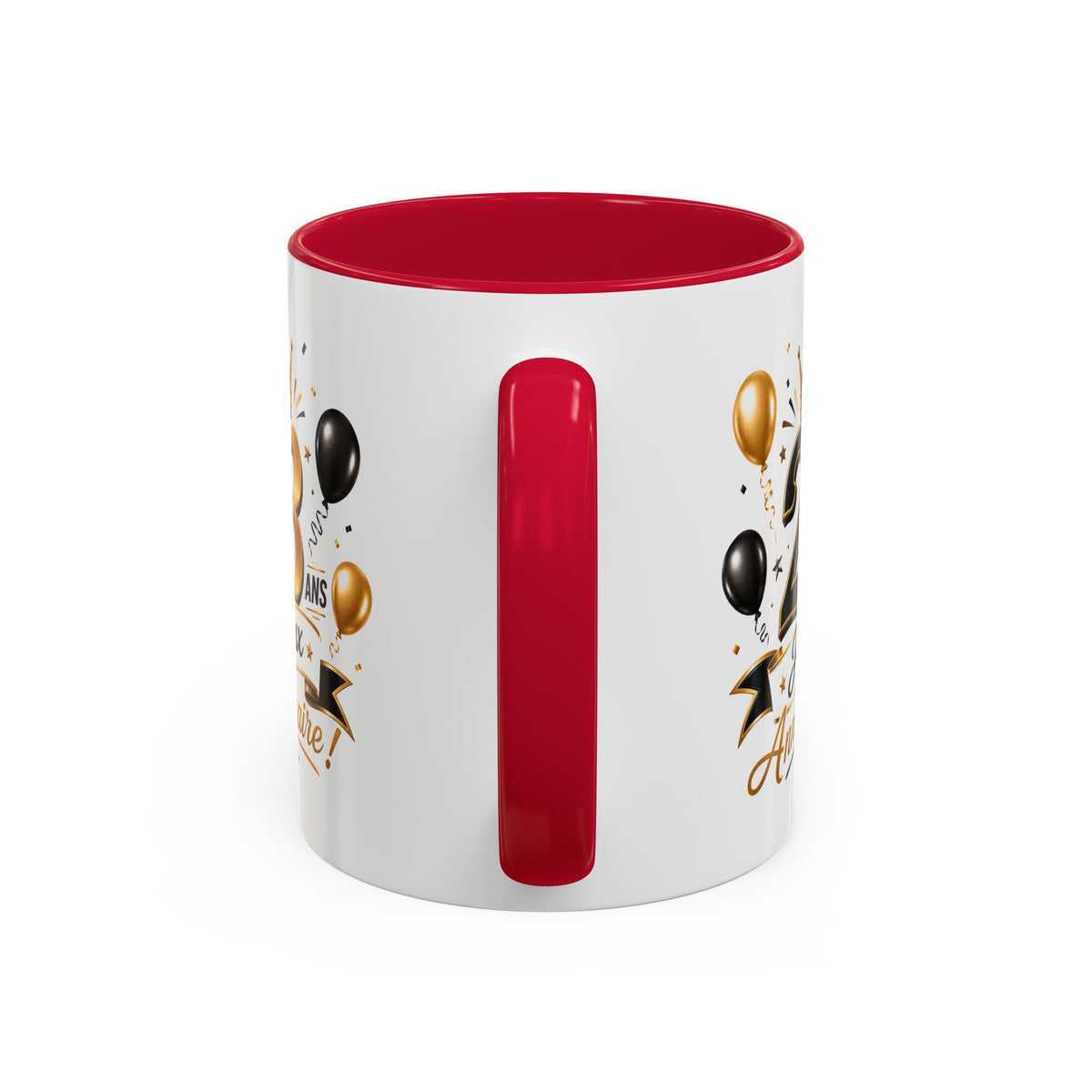 Mug Joyeux 23 Ans – Tasse Anniversaire 23 Ans – Cadeau Original pour Femme Homme – Idée Cadeau 23e Anniversaire Noir Bleu Rouge