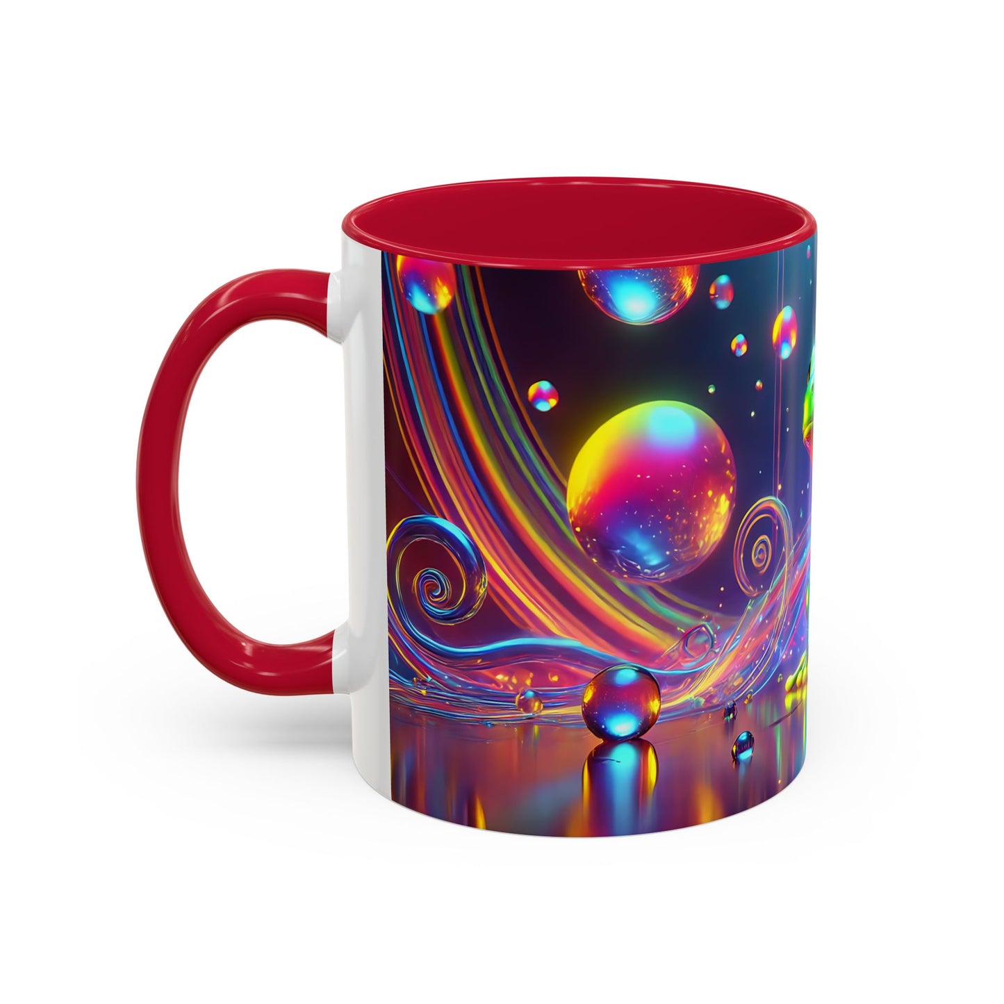Mug Grenouille Psychédélique Colorée – Tasse Art Néon Fantaisie avec Effet Rainbow et Univers Abstrait – Cadeau Original 325ml
