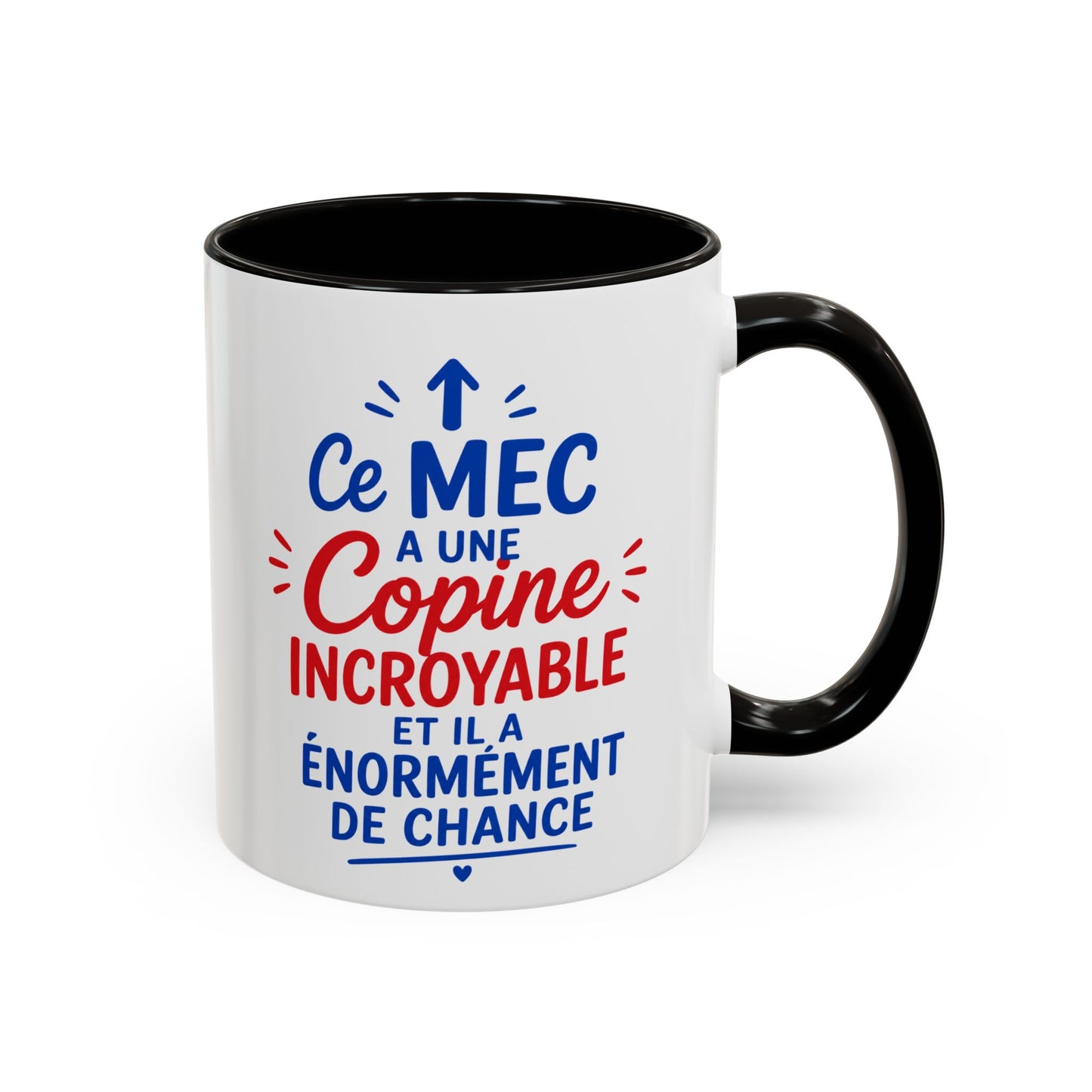 Tasse Ce Mec A Une Copine Incroyable Et Il A Énormément De Chance – Mug Humour Couple – Cadeau Petit Ami Amoureuse 325ml