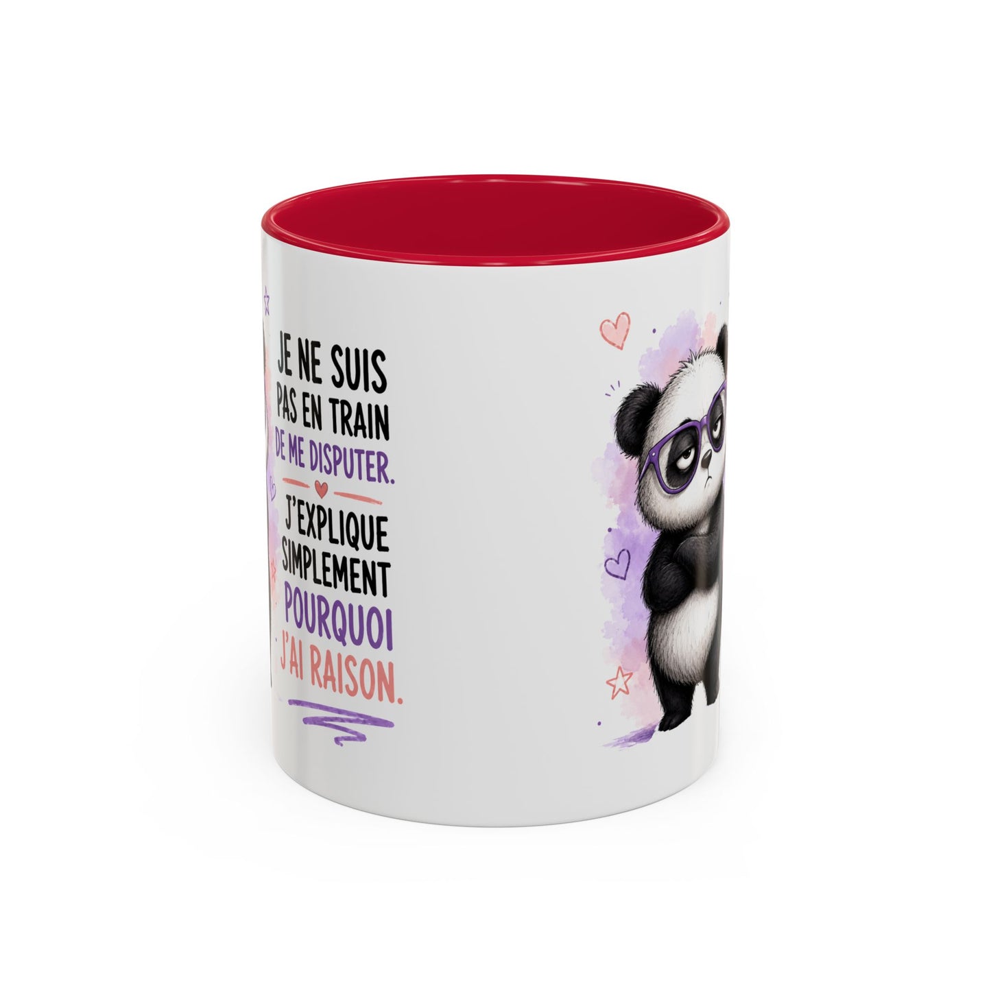 Tasse Panda Drôle Homme Femme – Mug Je Ne Suis Pas en Train de Me Disputer J'Explique Pourquoi J'Ai Raison – Cadeau Humour 325 ml