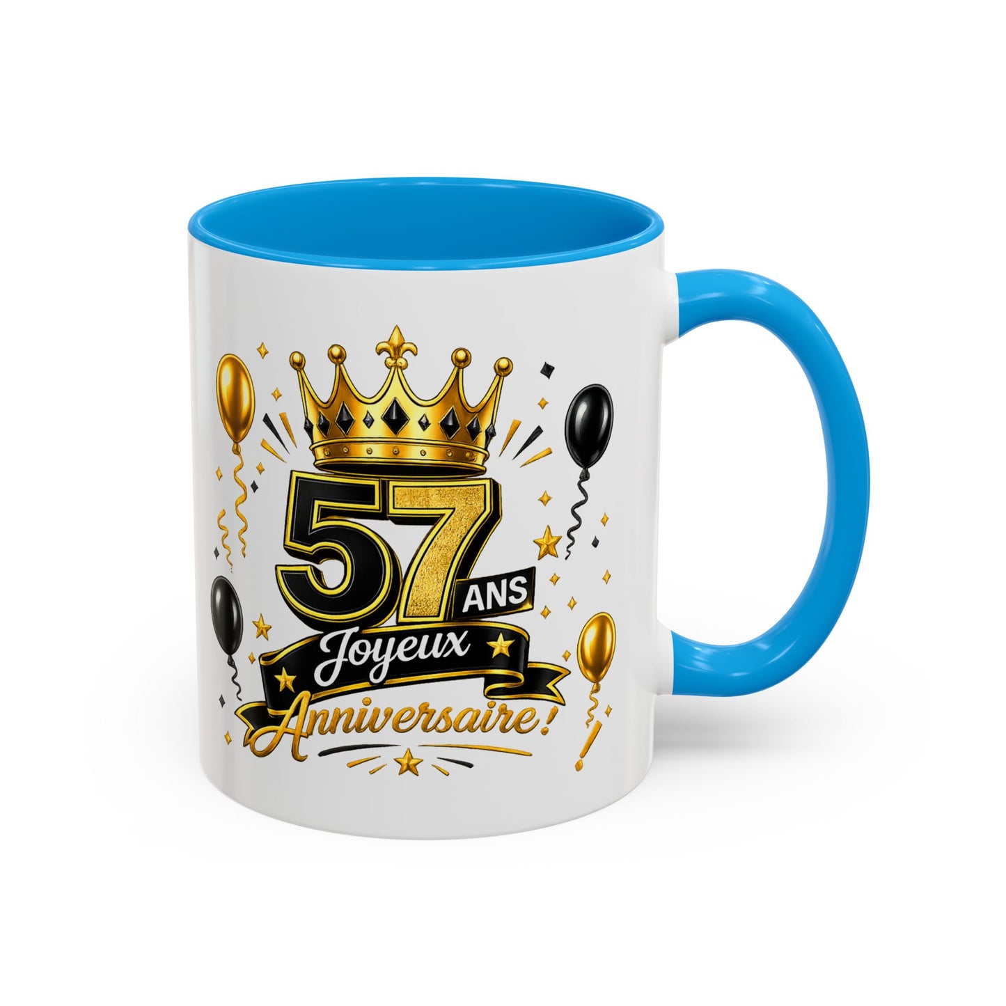 Mug Joyeux 57 Ans – Tasse Anniversaire 57 Ans – Cadeau Original pour Femme Homme – Idée Cadeau 57e Anniversaire