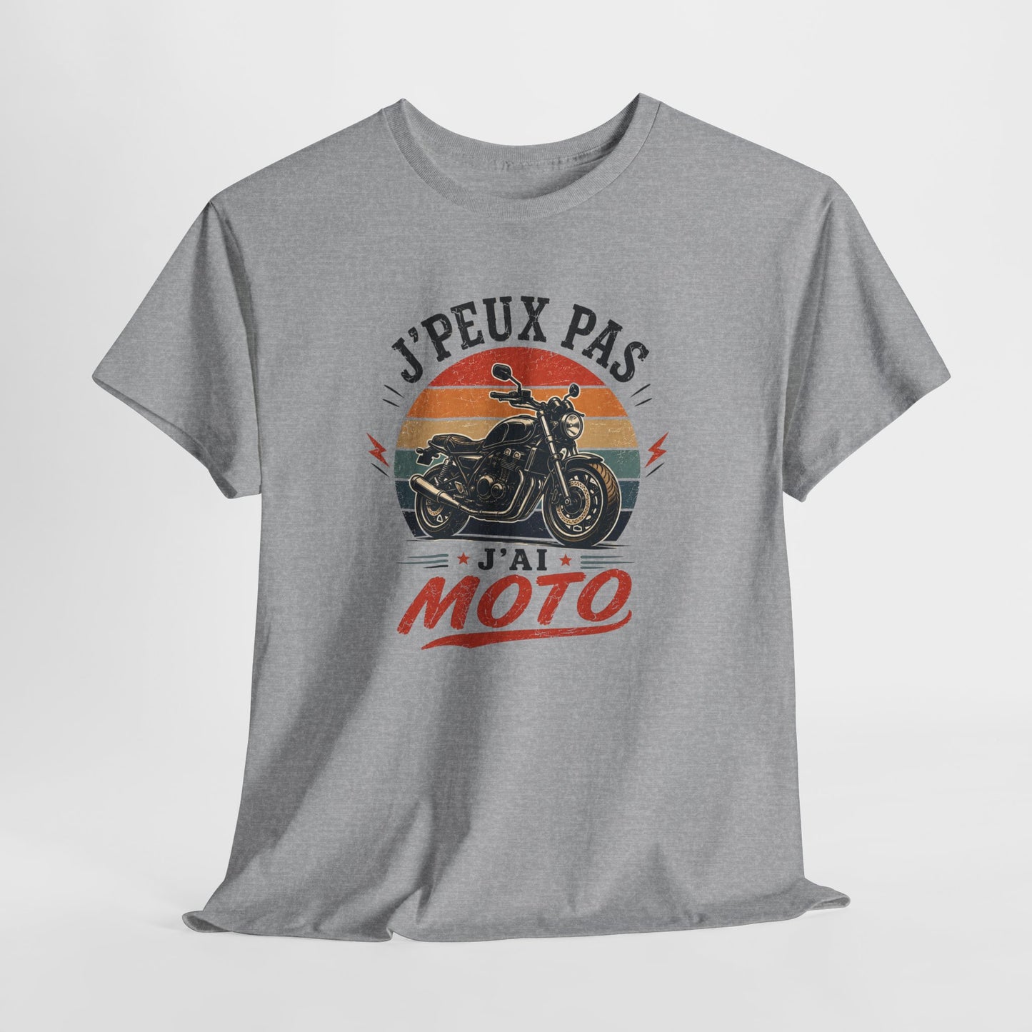 T-Shirt Moto Humour Homme Femme – J’Peux Pas J’Ai Moto – Tee Shirt Motard Vintage