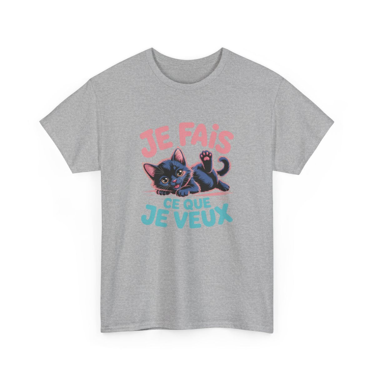 Tee Shirt Humour Chat – T-shirt Mignon "Je fais ce que je veux" – Cadeau Drôle Félin Unisexe S à 3XL