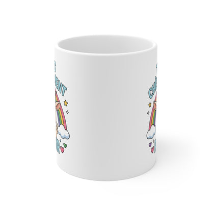 Tasse Tu Vas Chèvre-ment Réussir – Mug Chèvre Licorne Arc-en-Ciel – Cadeau Humour Motivation 325ml