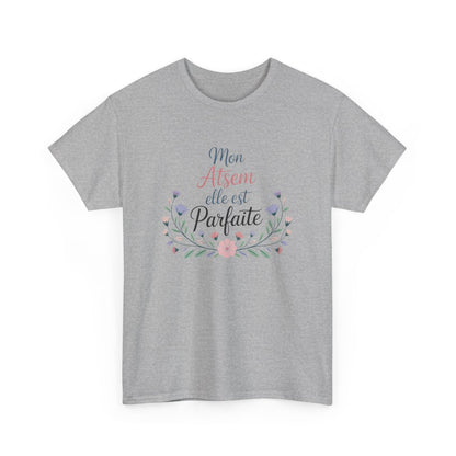 Tee Shirt ATSEM Femme – "Mon Atsem elle est parfaite" – T-shirt Merci Cadeau École Blanc ou Gris S à 3XL