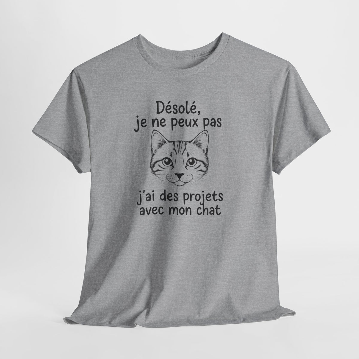 Tee Shirt Chat Homme Femme – Humour Amoureux des Chats – Idée Cadeau Drôle Propriétaire de Chat Passion Félin
