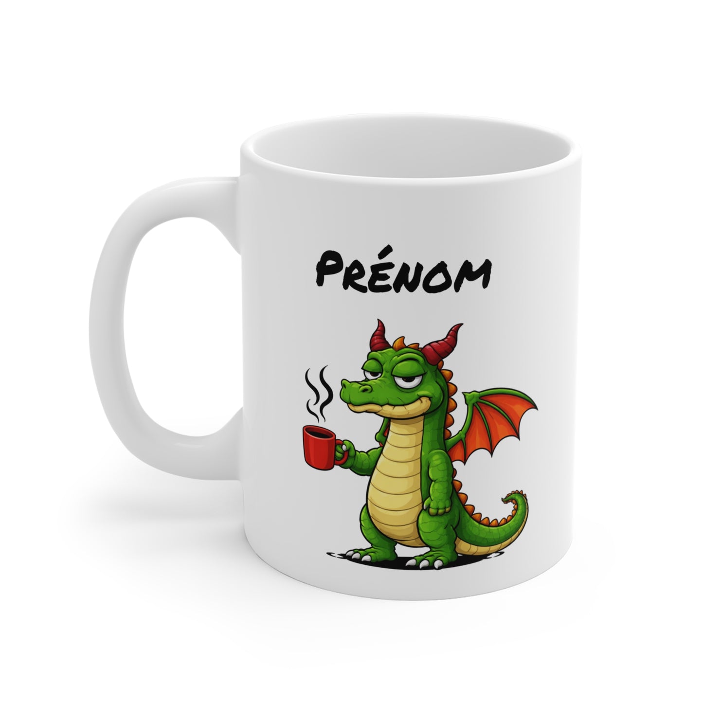Mug Dragon Personnalisable 325ml – Tasse Café Humour Fatigue Matin Drôle