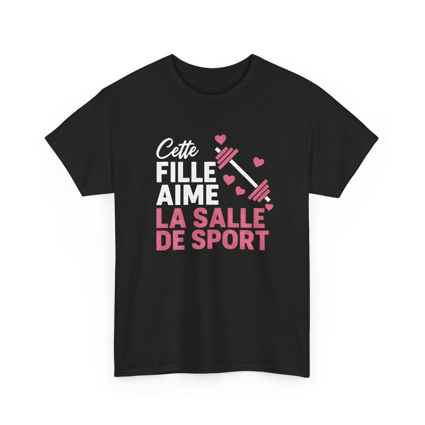 T-Shirt Fitness Femme – Musculation Haltères Sport Training – Cadeau Sportive Passionnée de Salle de Sport