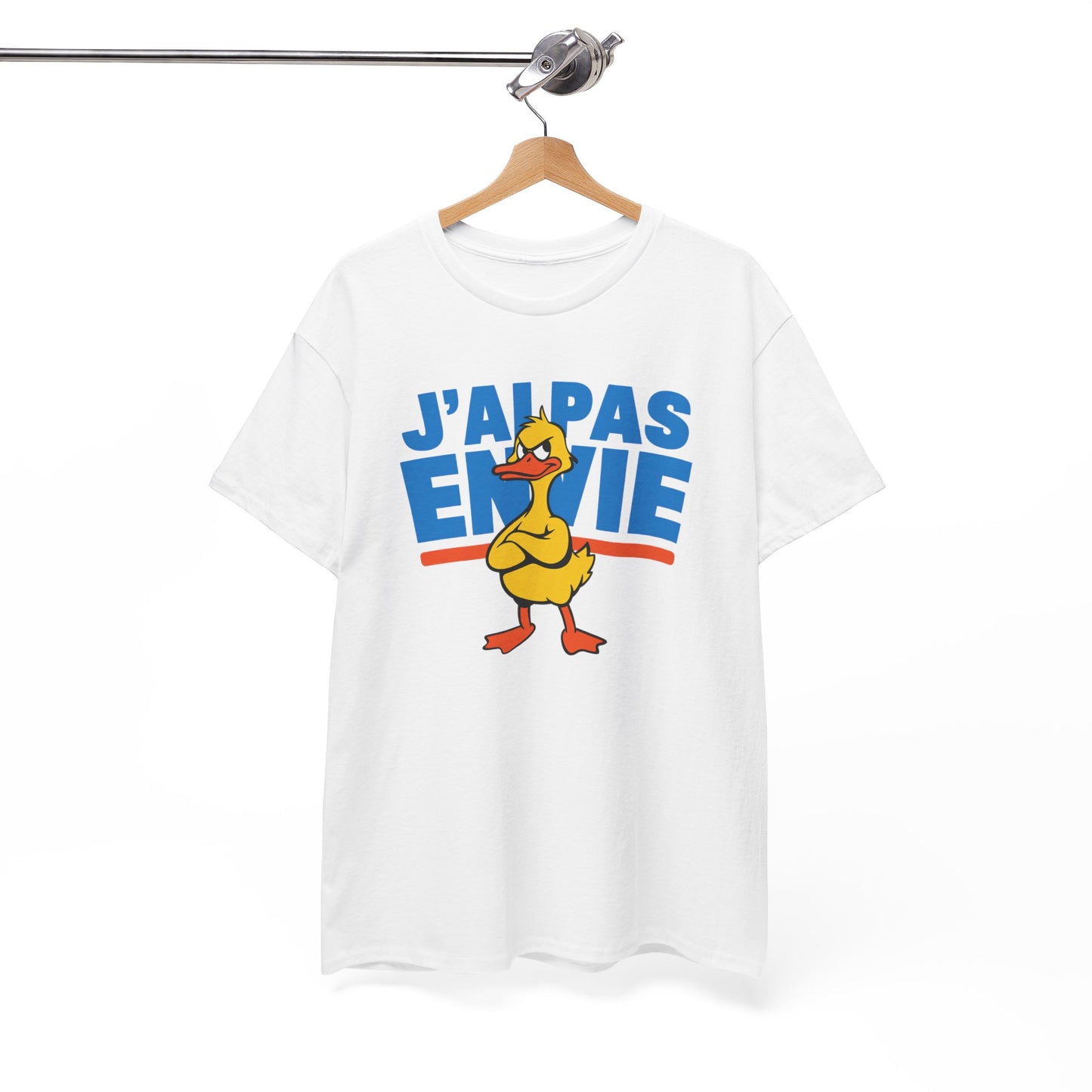 T-Shirt Humour J’ai Pas Envie – Tee Shirt Drôle Canard Blasé Mauvaise Humeur Sarcastique Citation Fun Cadeau Collègue Travail Homme Femme