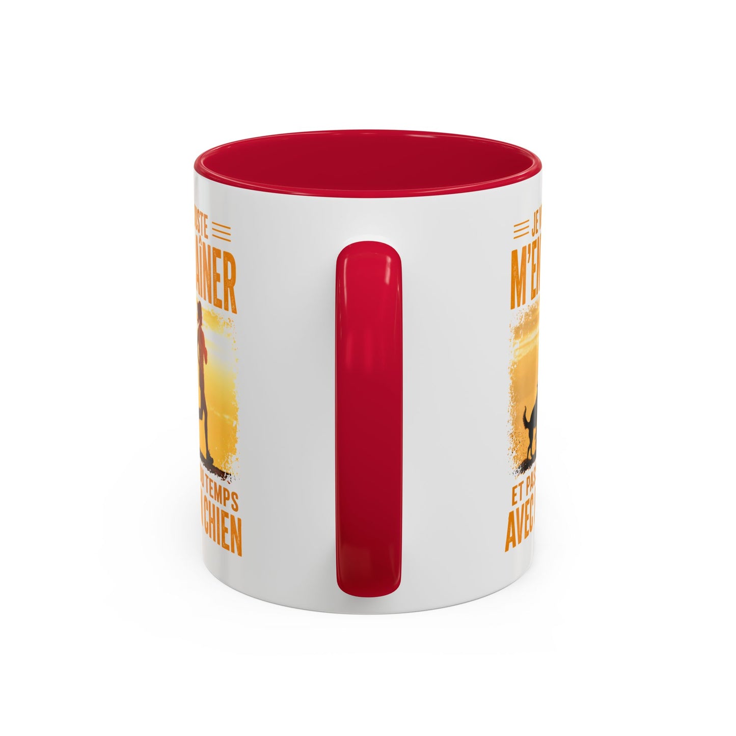 Mug Running Femme avec Chien – Tasse Course à Pied Jogging Sport – Cadeau Coureuse Amoureuse des Chiens Noir Bleu Rouge