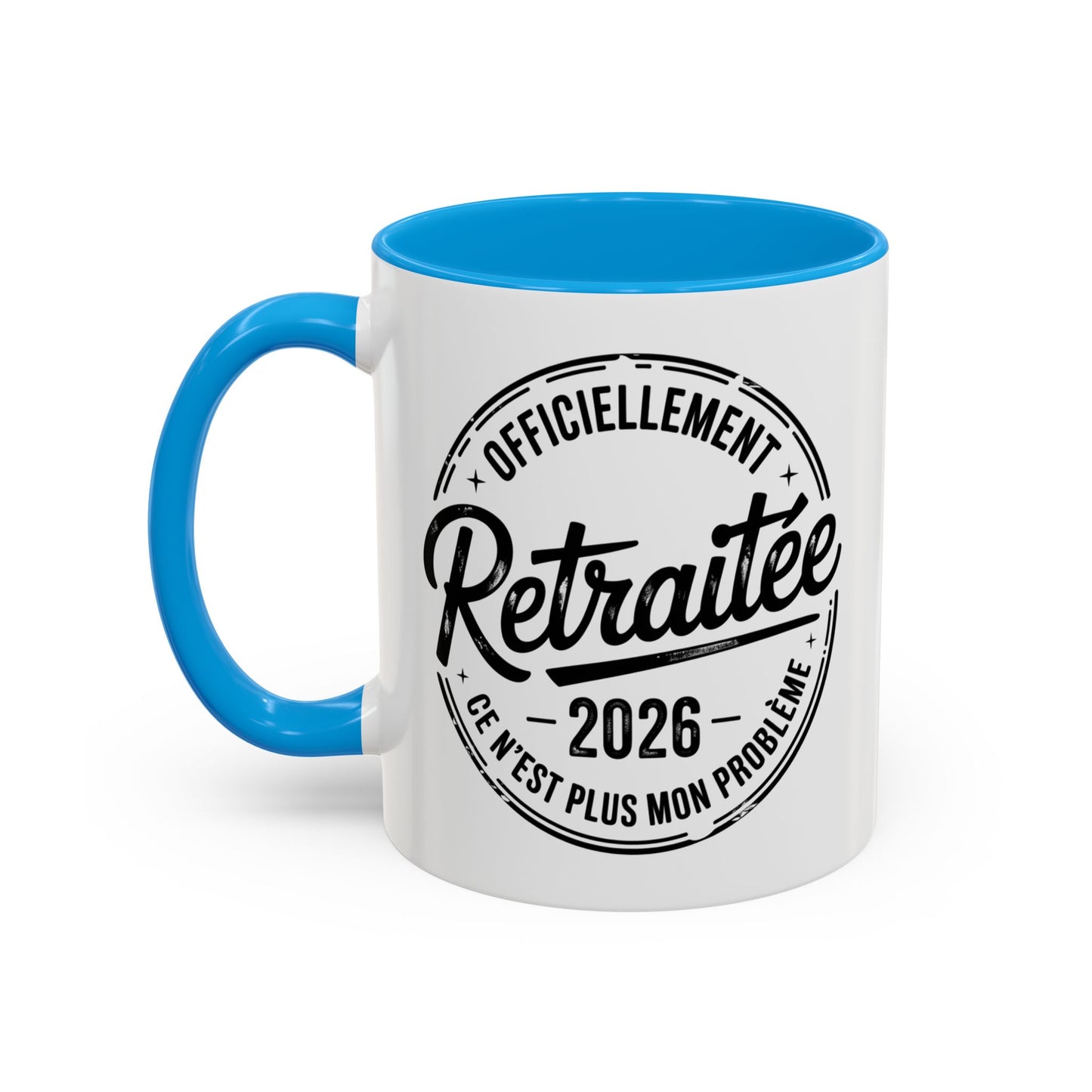 Mug Retraite 2026 Femme – Tasse Officiellement Retraitée Vintage – Cadeau Départ Collègue Femme