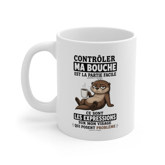 Mug Humoristique – Tasse Loutre Blasée – Cadeau Original Homme et Femme, Collègue, Ami, Famille – 325 ml