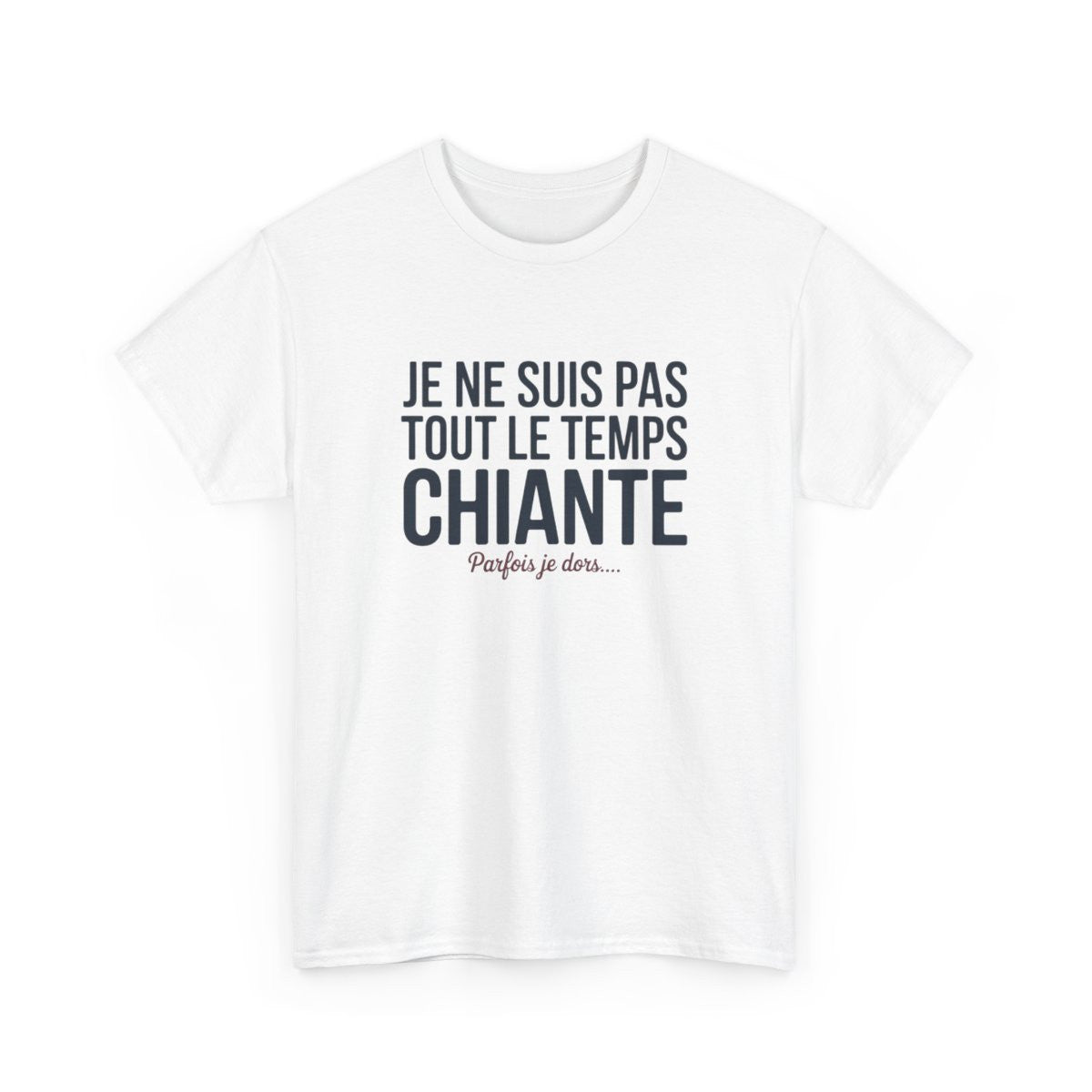 T-shirt Femme Drôle Je Ne Suis Pas Chiante Tee Shirt Humour Parfois Je Dors Blanc ou Gris Sport Idée Cadeau Rigolo
