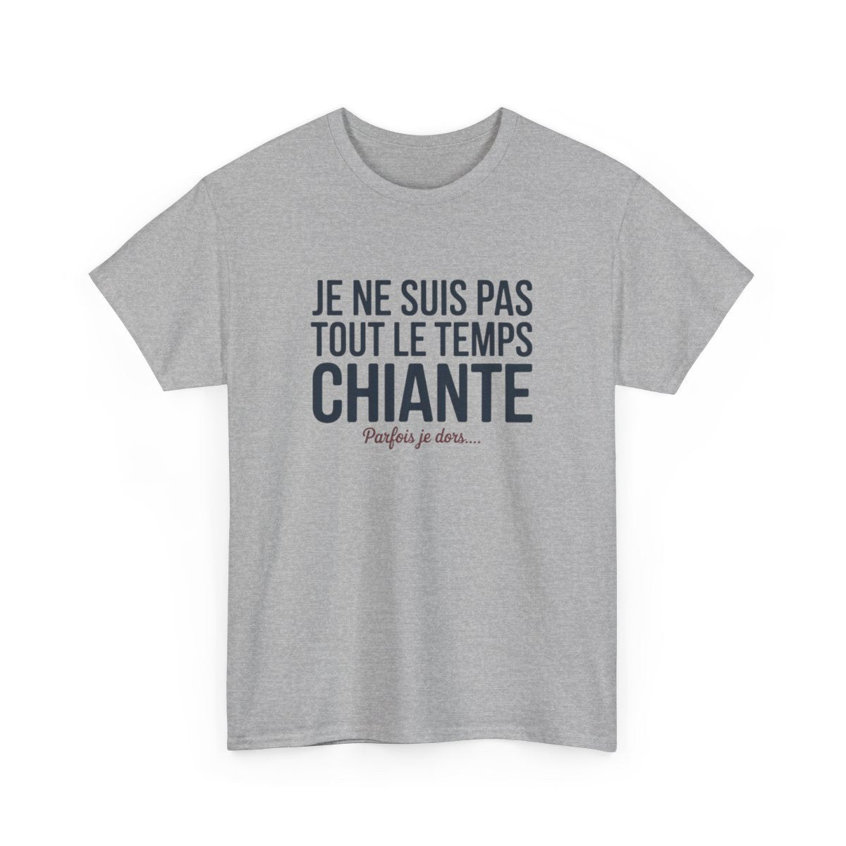 T-shirt Femme Drôle Je Ne Suis Pas Chiante Tee Shirt Humour Parfois Je Dors Blanc ou Gris Sport Idée Cadeau Rigolo