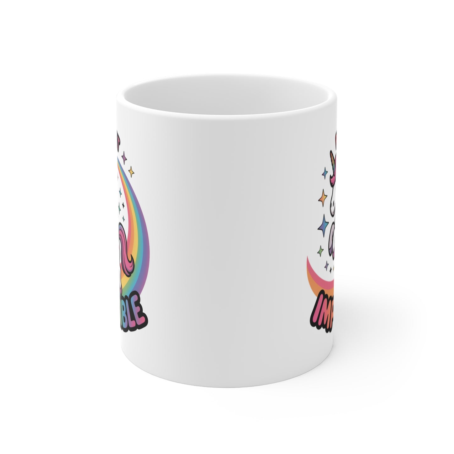 Mug Licorne Inspirant – Rien N’est Impossible – Tasse Motivation Arc-en-ciel – Cadeau Positif Mignon 325 ml