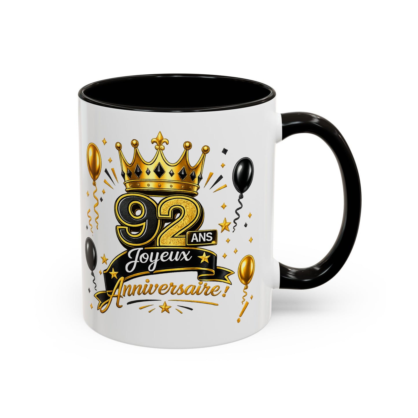 Mug Joyeux 92 Ans – Tasse Anniversaire 92 Ans – Cadeau Original pour Femme Homme – Idée Cadeau 92e Anniversaire