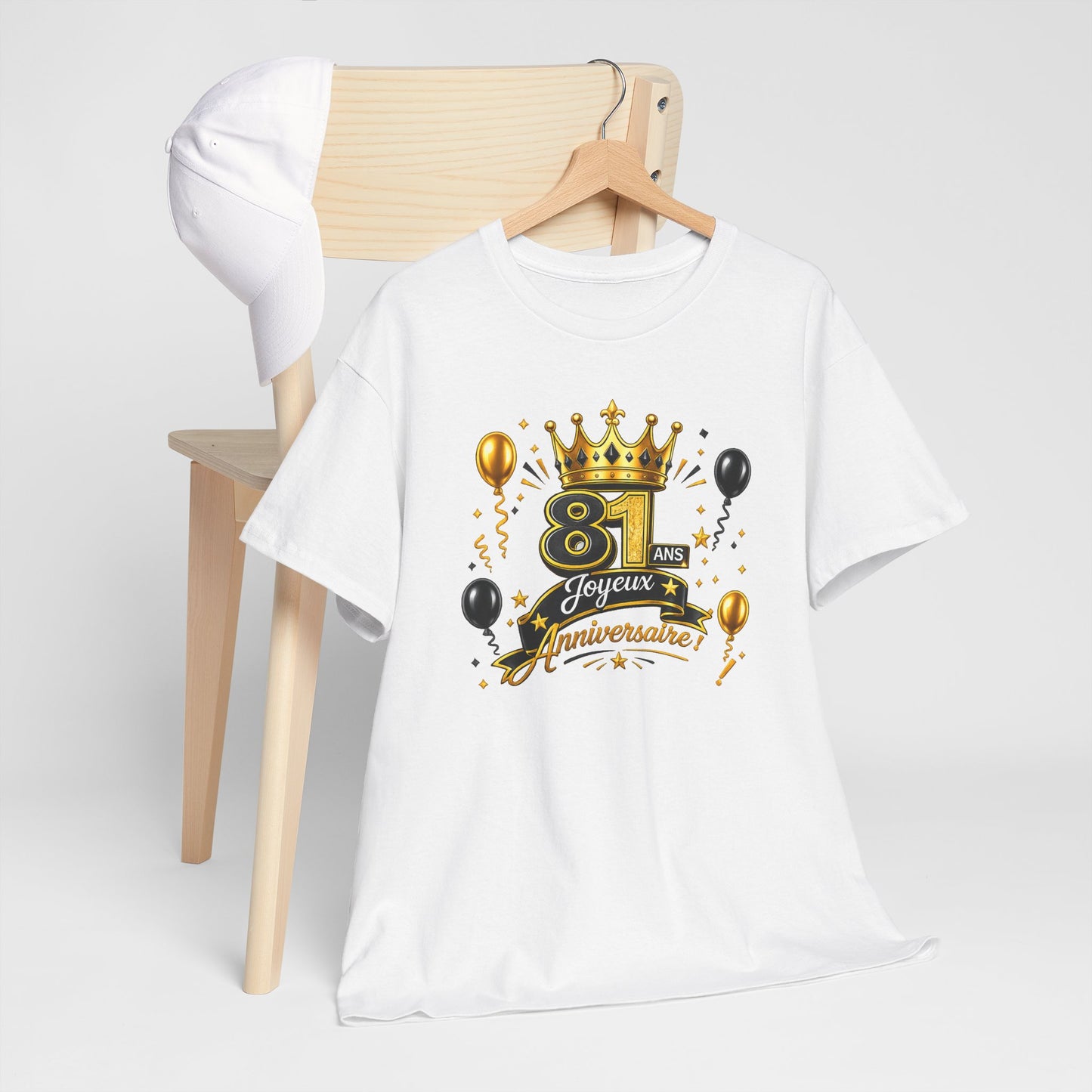 Tee Shirt Anniversaire 81 Ans Homme et Femme – Joyeux Anniversaire – Cadeau 81 Ans