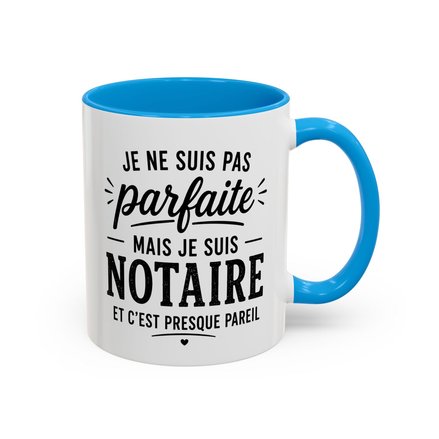Mug Notaire Femme – Tasse Humour Métier Juridique Droit Justice – Idée Cadeau Original Notaire Femme Noir Bleu Rouge