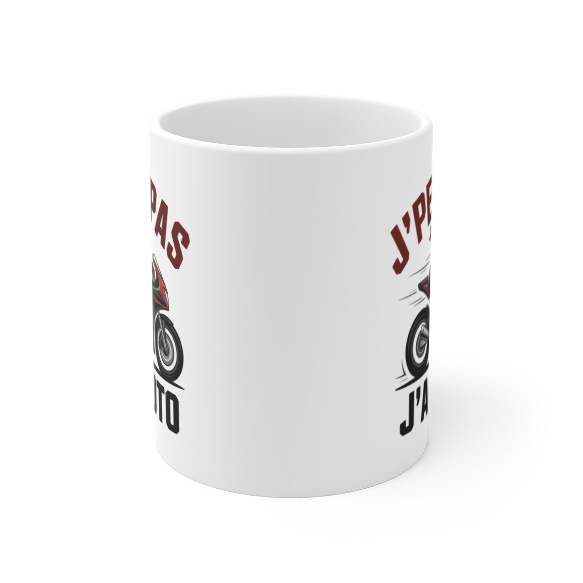 Tasse Femme Motarde – Mug J’Peux Pas J’Ai Moto – Cadeau Moto Girl Rider Passion 325ml Céramique