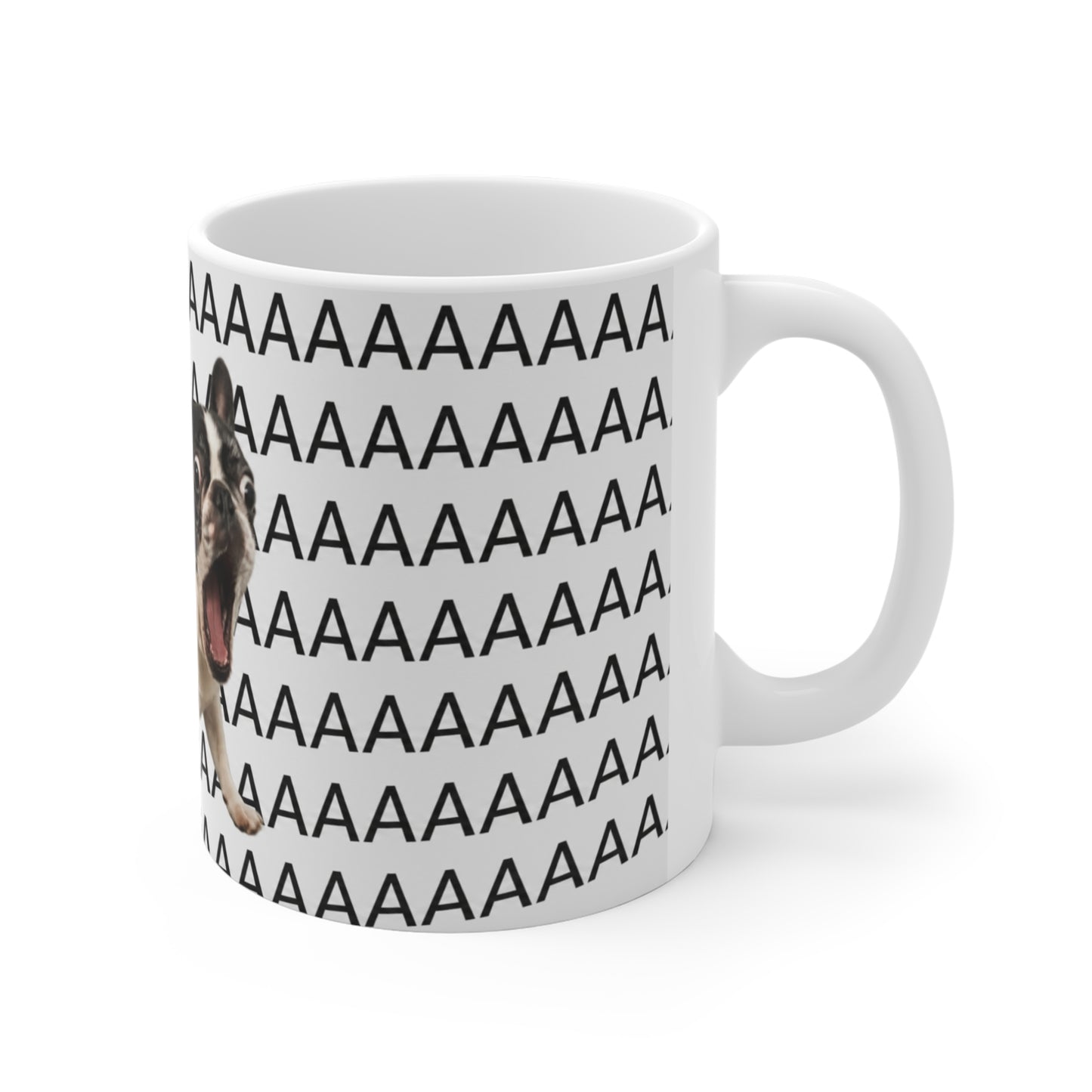 Tasse Chien AAAA Humour – Mug Bouledogue Français Meme Drôle – Cadeau Homme Femme 325ml