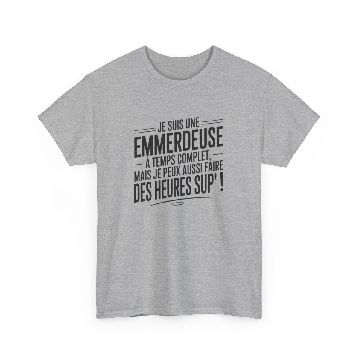 T-shirt Femme Drôle Emmerdeuse à Temps Complet  Tee-shirt  avec Texte Humoristique – Idée Cadeau Humour amusant