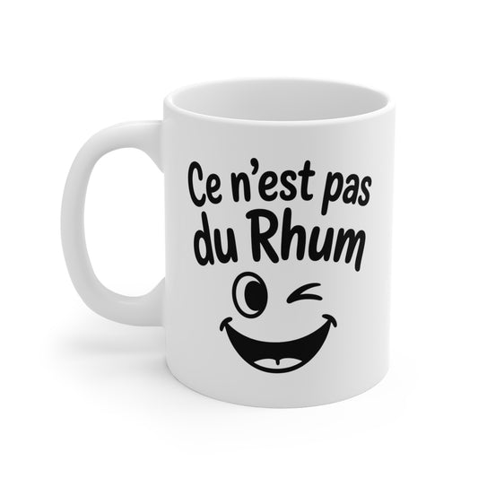 Tasse Céramique 325ml “Ce N’Est Pas du Rhum” – Mug Humour Alcool Café – Cadeau Drôle