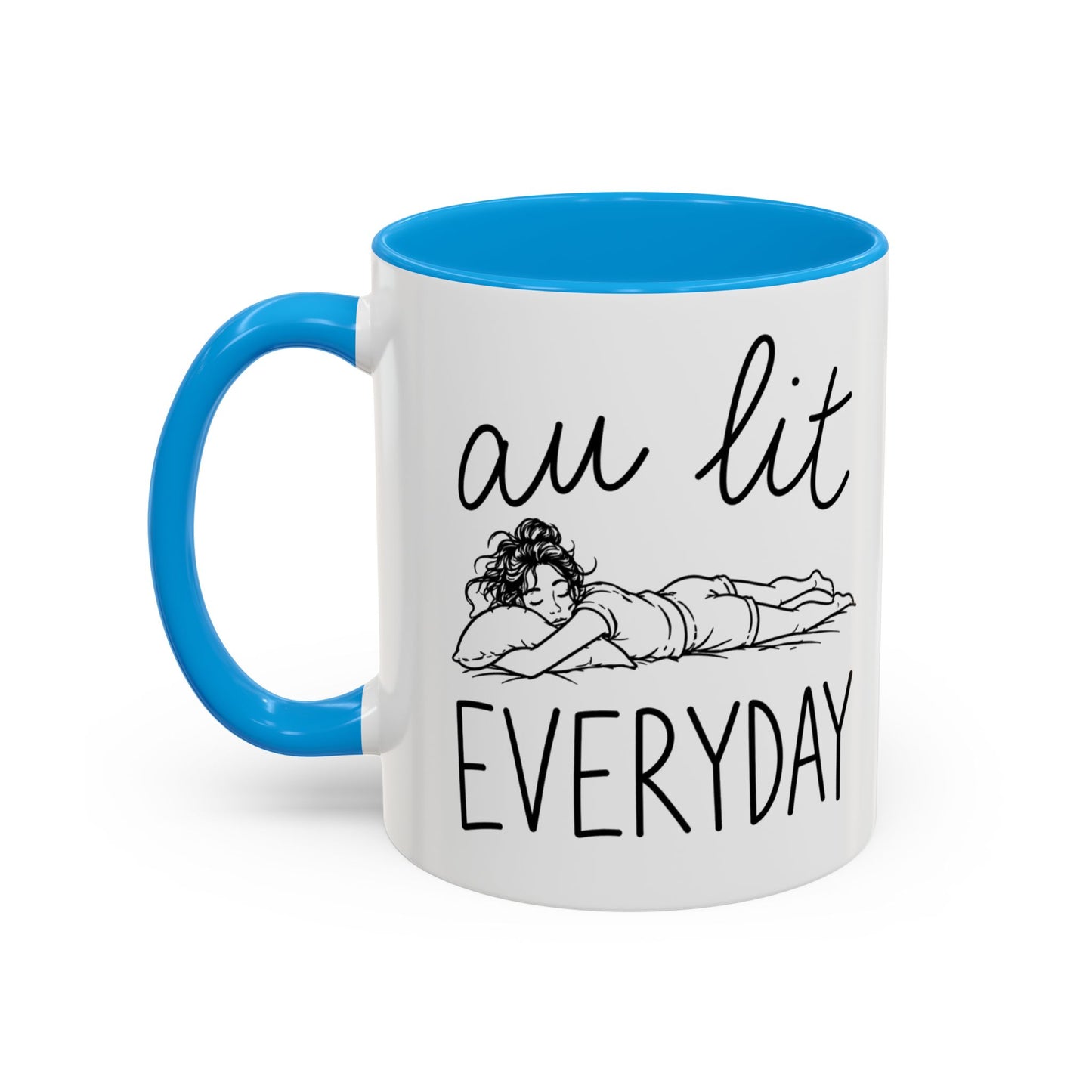 Mug Femme Fatigue et Détente – “Au Lit Everyday” – Tasse Humour Femme Dormir Relax – Cadeau Original Femme – Céramique 325ml Noir Bleu Rouge