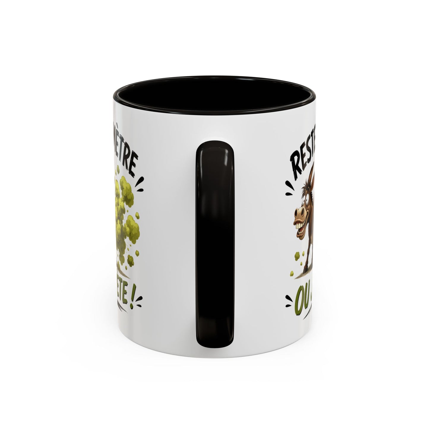 Tasse Reste À 1 Mètre Ou Je Pète – Mug Humour Âne Drôle – Cadeau Femme Homme Rigolo 325ml