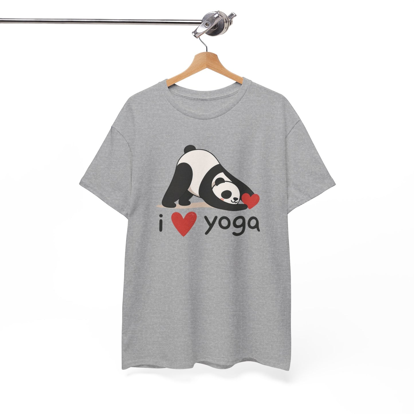 T-Shirt Yoga Panda Homme Femme – I Love Yoga – Tee Shirt Panda Kawaii Méditation Relaxation