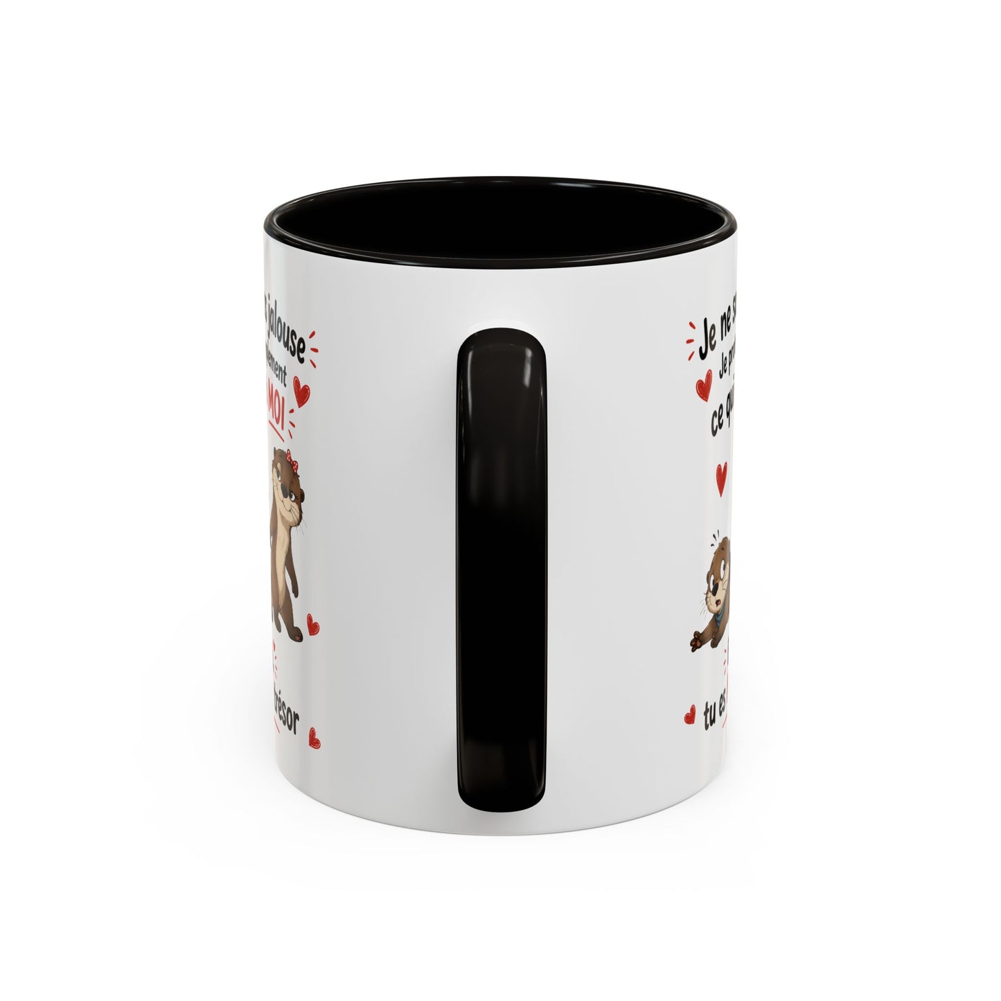 Tasse Je Ne Suis Pas Jalouse Je Protège Simplement Ce Qui Est À Moi – Mug Couple Loutre Humour Amour 325ml