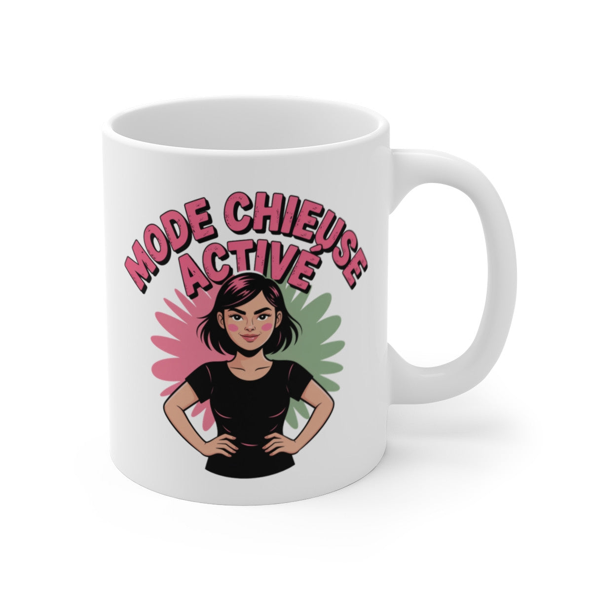 Tasse Femme Chieuse – Mug Mode Chieuse Activé – Cadeau Humour Caractère Girl Power 325ml Céramique